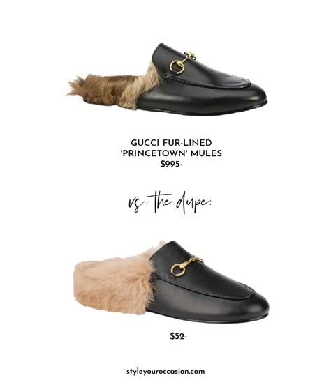 gucci fur mules dupe|Gucci mule look alternatives.